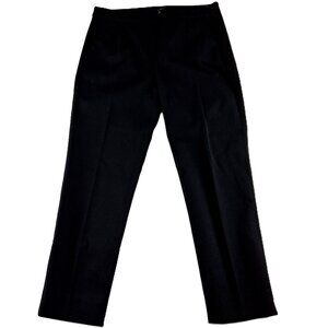 J.Crew Martie Cropped Dress Pant Women's Size 4 Petite Black Mid Rise Stretch